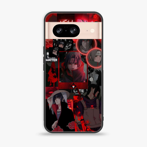 Google Pixel 8 - Itachi Aesthetic - Premium Printed Glass soft Bumper Shock Proof Case