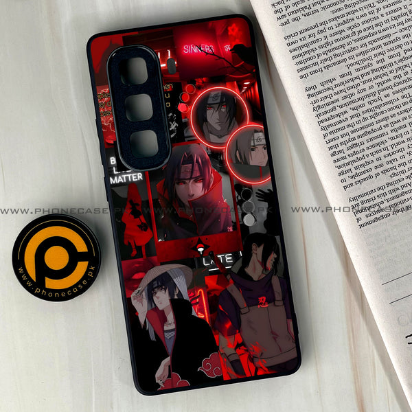 Infinix Hot 50 Pro Plus - Itachi Aesthetic - Premium Printed Glass soft Bumper Shock Proof Case