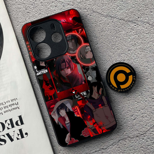 Xiaomi Redmi Note 14 - Itachi Aesthetic - Premium Printed Glass soft Bumper Shock Proof Case