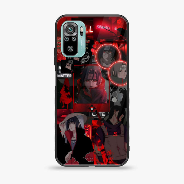 Xiaomi Redmi Note 10 - Itachi Aesthetic - Premium Printed Glass soft Bumper shock Proof Case