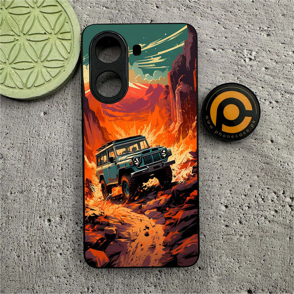 Xiaomi Redmi Turbo 4 - Jeep Offroad -  Premium Printed Metal soft Bumper shock Proof Case