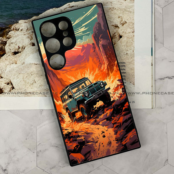 Samsung Galaxy S23 Ultra - Jeep Offroad - Premium Printed Glass soft Bumper Shock Proof Case