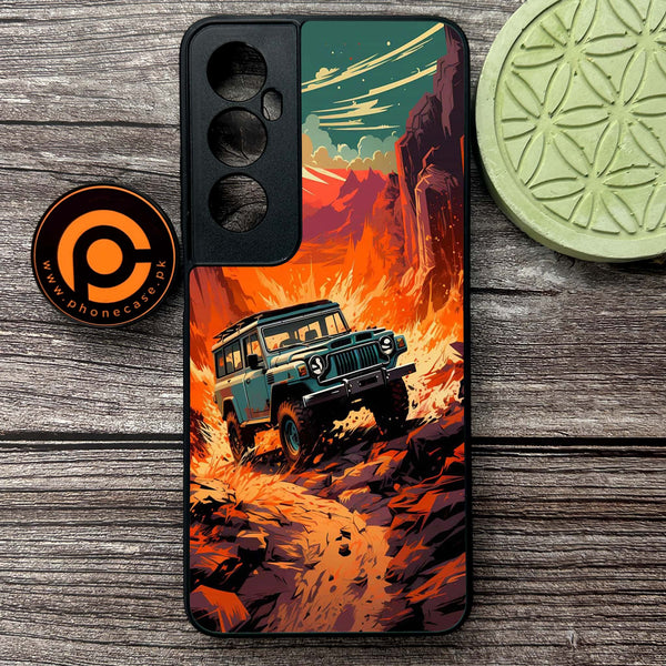 Realme C65  - Jeep Offroad - Premium Metal Printed soft Bumper shock Proof Case