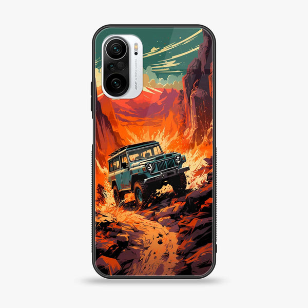 Xiaomi Poco F3 - Jeep Offroad -  Premium Printed Metal soft Bumper shock Proof Case