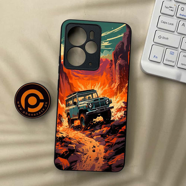 Realme 14T 5G - Jeep Offroad - Premium Metal Printed soft Bumper Shock Proof Case