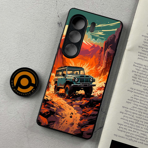 Tecno Camon 40 Pro - Jeep Offroad - Premium Metal Printed Soft Bumper Shockproof Case