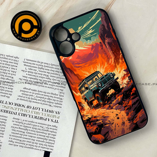 iPhone 16 Plus - Jeep Offroad - Premium Printed Glass soft Bumper shock Proof Case