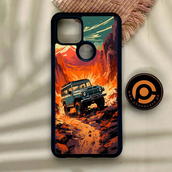 Google Pixel 4a 5G - Jeep Offroad - Premium Metal Printed Soft Bumper Shock Proof Case