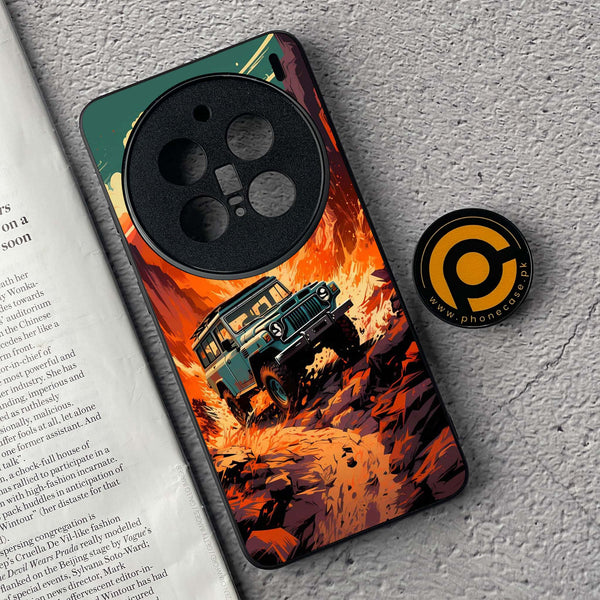 Vivo X200 Pro - Jeep Offroad - Premium Metal  Printed soft Bumper shock Proof Case