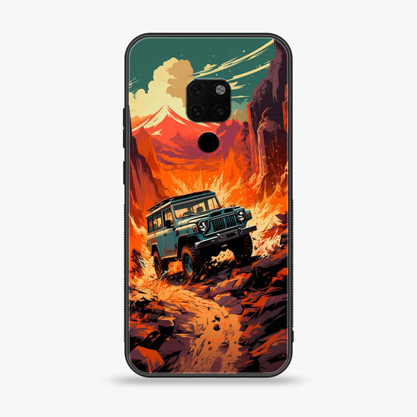 Huawei Mate 20 - Jeep Offroad - Premium Printed Glass soft Bumper Shock Proof Case