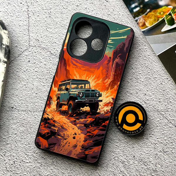 Oppo A5 Pro  - Jeep Offroad - Premium Printed Metal soft Bumper shock Proof Case