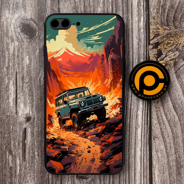 iPhone 7 Plus - Jeep Offroad - Premium Metal Printed soft Bumper shock Proof Case