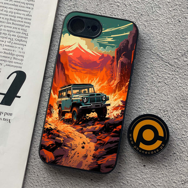 iPhone 16e - Jeep Offroad - Premium Metal  Printed soft Bumper shock Proof Case