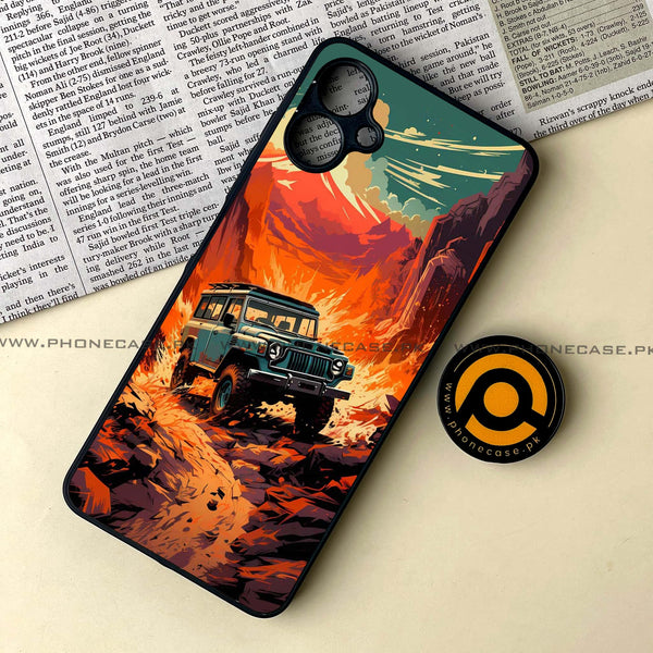 Samsung Galaxy A06 - Jeep Offroad - Premium Metal Printed soft Bumper shock Proof Case