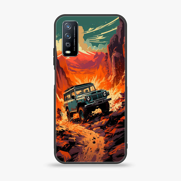 Vivo Y11s - Jeep Offroad -  Premium Printed Metal soft Bumper shock Proof Case