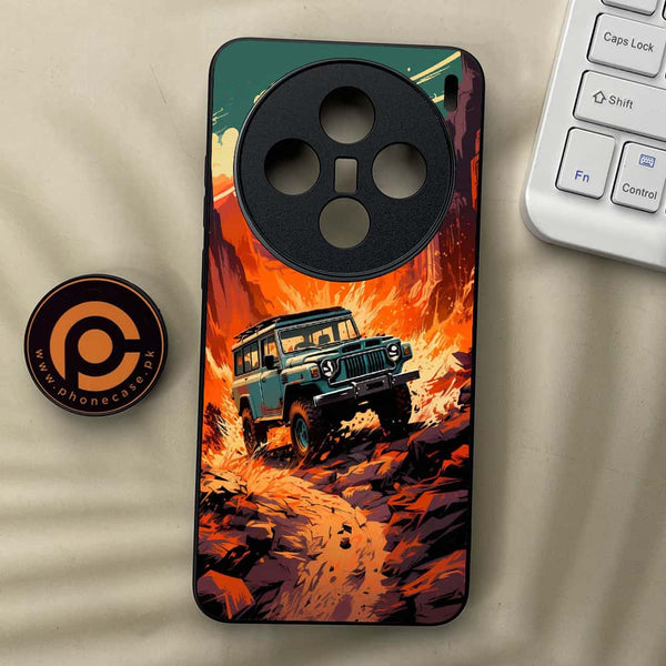 Vivo X200 - Jeep Offroad - Premium Metal  Printed soft Bumper shock Proof Case