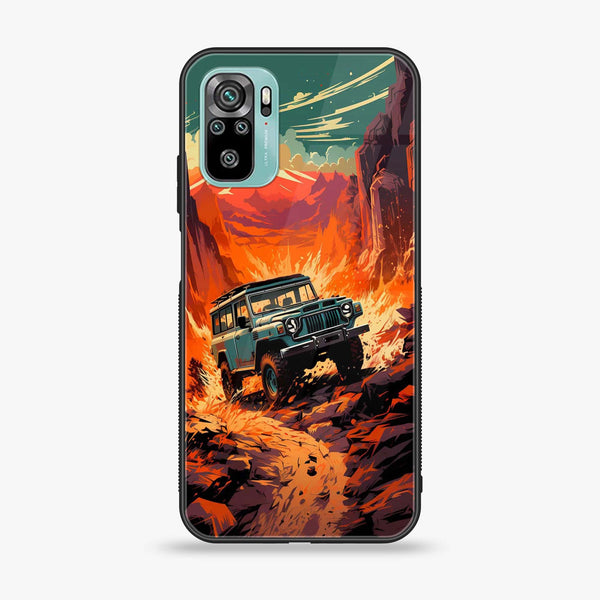 Xiaomi Redmi Note 10 - Jeep Offroad - Premium Printed Glass soft Bumper shock Proof Case