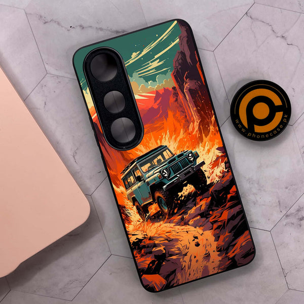Vivo V50 Lite - Jeep Offroad - Premium Metal Printed soft Bumper shock Proof Case