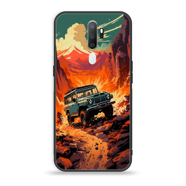 OPPO A5 2020 - Jeep Offroad -  Premium Printed Metal soft Bumper shock Proof Case