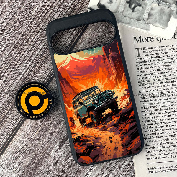 Google Pixel 9 - Jeep Offroad - Premium Printed Glass soft Bumper shock Proof Case