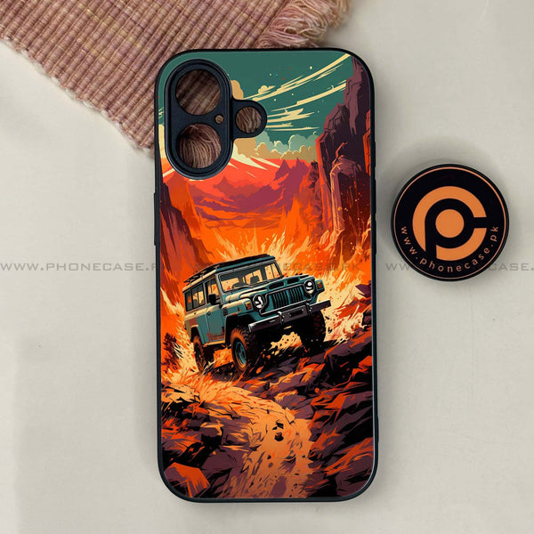 iPhone 17 - Jeep Offroad - Premium Metal Printed soft Bumper shock Proof Case