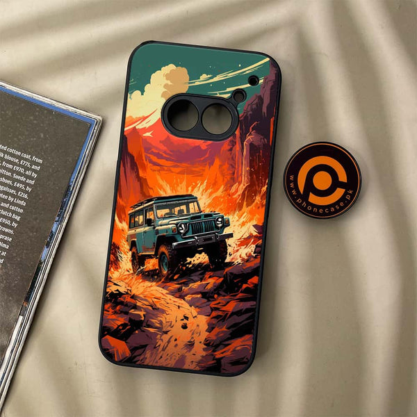 Nothing Phone (2a) - Jeep Offroad - Premium Metal Printed soft Bumper Shock Proof Case