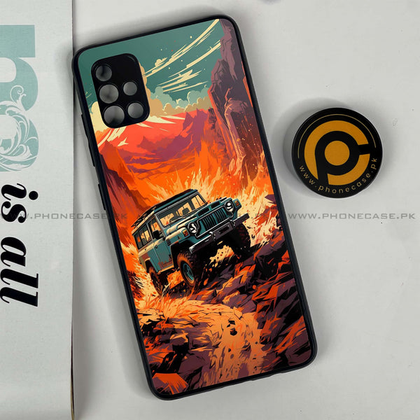 Samsung Galaxy A51 - Jeep Offroad - Premium Printed Glass soft Bumper Shock Proof Case