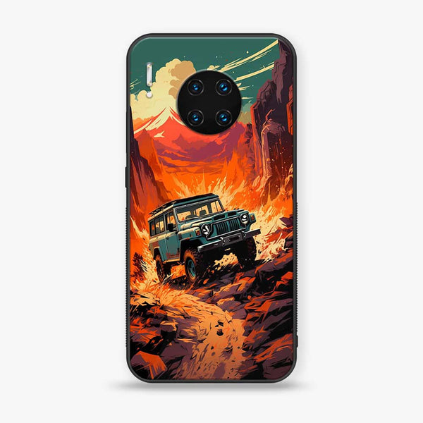 Huawei Mate 30 Pro - Jeep Offroad - Premium Printed Glass soft Bumper shock Proof Case