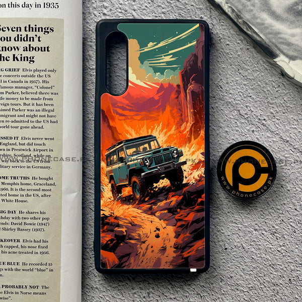 LG G9 - Jeep Offroad - Premium Metal Printed soft Bumper shock Proof Case