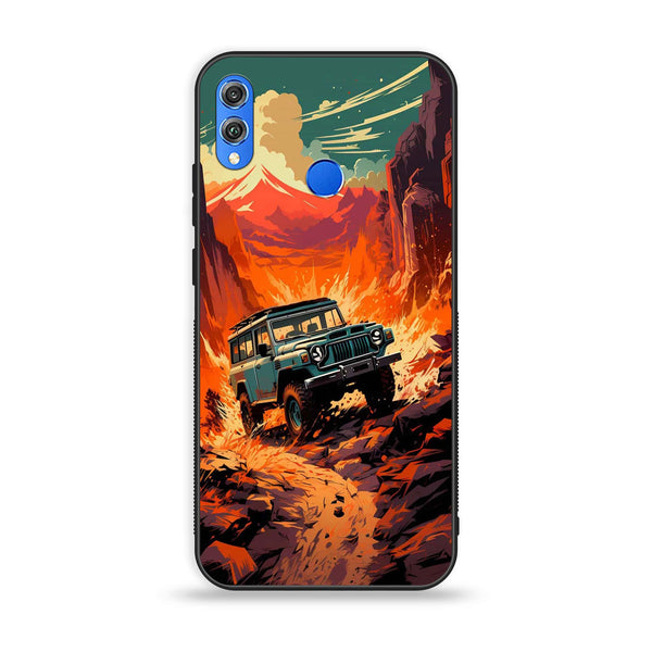 Huawei Honor 8X - Jeep Offroad - Premium Printed Glass soft Bumper Shock Proof Case