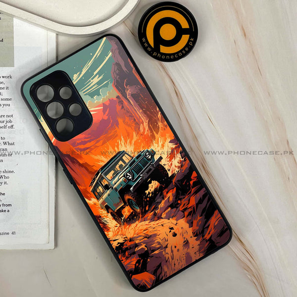 Samsung Galaxy A13 - Jeep Offroad - Premium Printed Glass soft Bumper Shock Proof Case