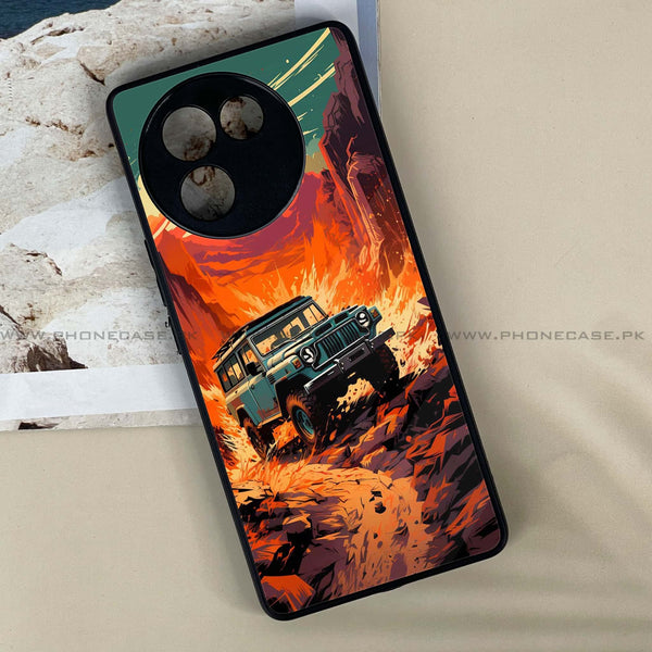 Vivo V30E - Jeep Offroad -  Premium Printed Metal soft Bumper shock Proof Case