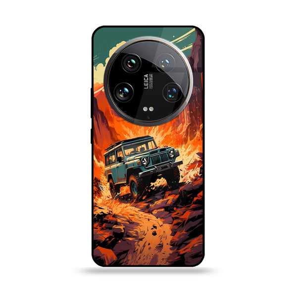 Xiaomi 14 Ultra - Jeep Offroad -  Premium Printed Metal soft Bumper shock Proof Case