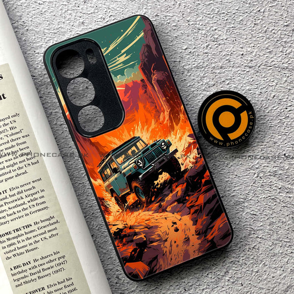 Vivo Y19s Pro - Jeep Offroad - Premium Metal Printed soft Bumper shock Proof Case