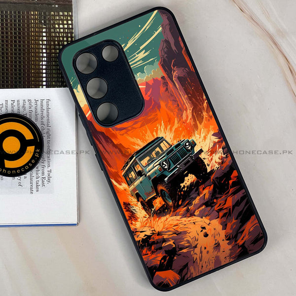 Vivo Y100 - Jeep Offroad -  Premium Printed Metal soft Bumper shock Proof Case