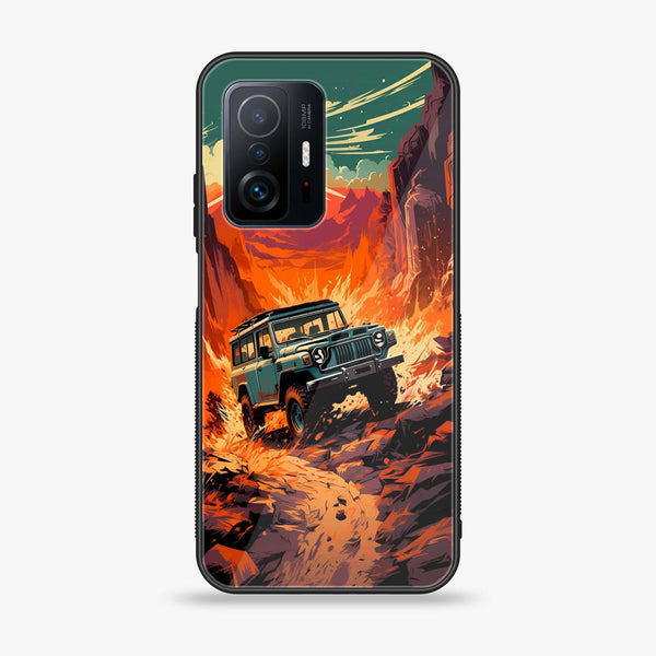 Xiaomi 11T - Jeep Offroad - Premium Printed Glass soft Bumper Shock Proof Case