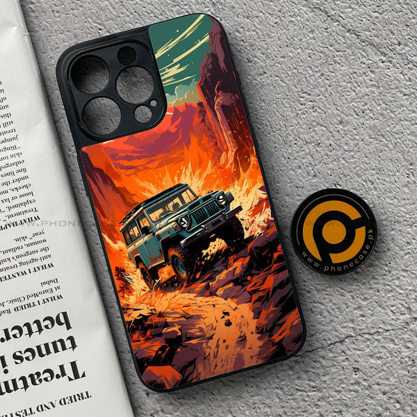 iPhone 15 Pro - Jeep Offroad - Premium Metal Printed soft Bumper shock Proof Case
