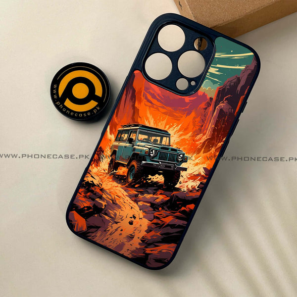 iPhone 16 Pro - Jeep Offroad - Premium Printed Glass soft Bumper shock Proof Case