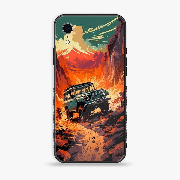 iPhone XR - Jeep Offroad - Premium Printed Glass soft Bumper Shock Proof Case