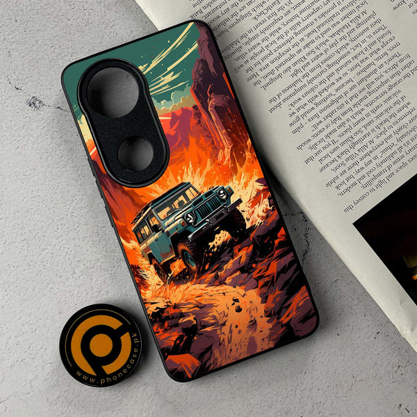 Vivo V50 - Jeep Offroad - Premium Metal Printed Soft Bumper Shockproof Case