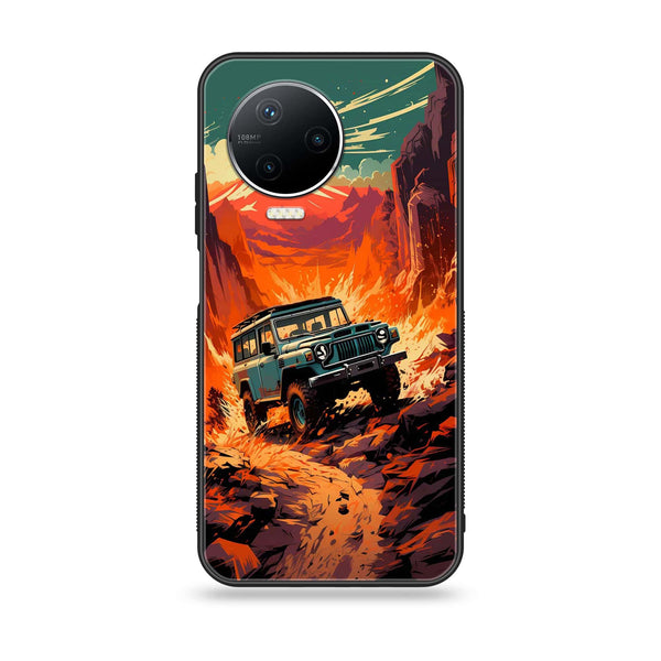 Infinix Note 12 Pro - Jeep Offroad - Premium Printed Glass soft Bumper Shock Proof Case