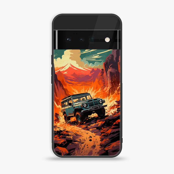 Google Pixel 6 - Jeep Offroad - Premium Printed Glass soft Bumper Shock Proof Case CS-14459 CS-15557