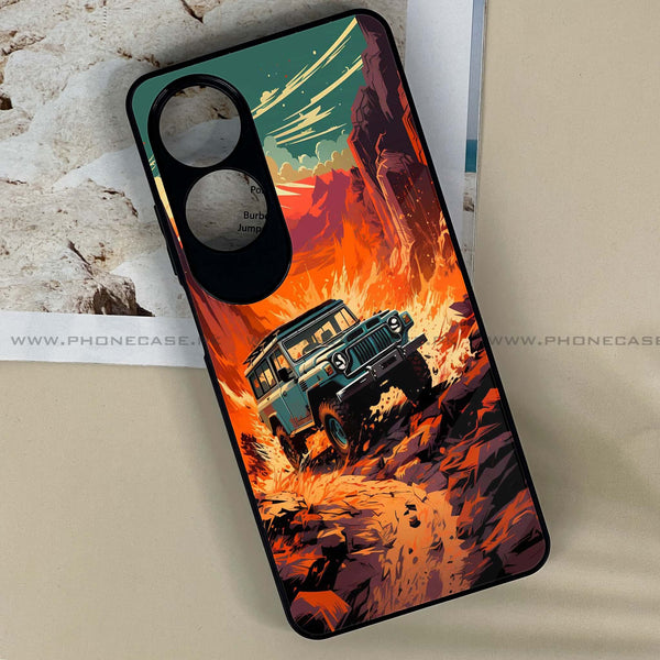 Oppo A60 - Jeep Offroad -  Premium Printed Metal soft Bumper shock Proof Case