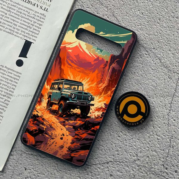 Samsung Galaxy S10 5G - Jeep Offroad - Premium Printed Glass soft Bumper Shock Proof Case
