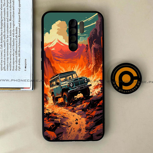 Xiaomi Redmi 9 - Jeep Offroad - Premium Printed Glass soft Bumper Shock Proof Case