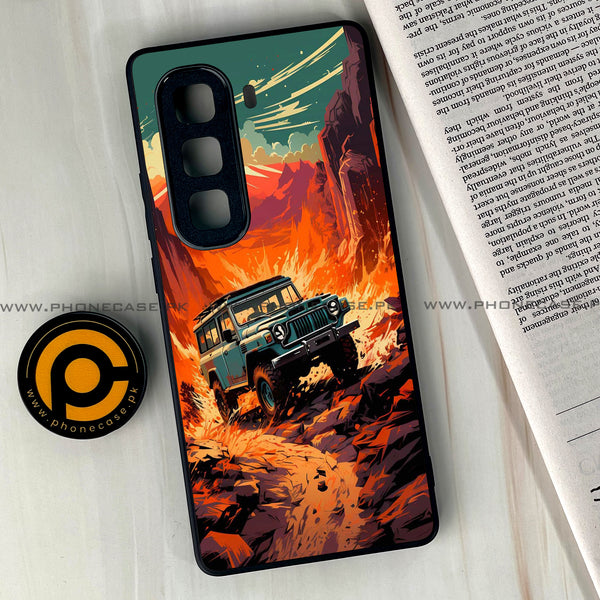 Infinix Hot 50 Pro Plus - Jeep Offroad - Premium Printed Glass soft Bumper Shock Proof Case