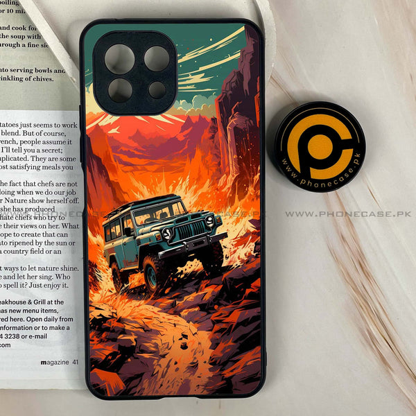 Mi 11 Lite - Jeep Offroad - Premium Printed Glass soft Bumper Shock Proof Case CS-15815