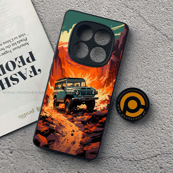 Redmi Note 14 Pro - Jeep Offroad - Premium Printed Glass soft Bumper Shock Proof Case