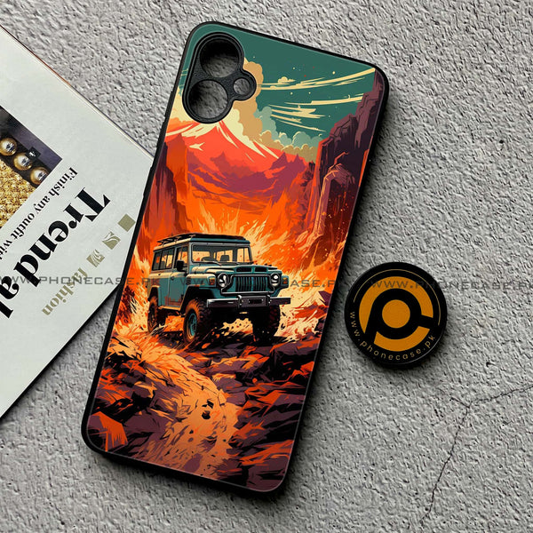 Samsung Galaxy A05 - Jeep Offroad - Premium Metal Printed soft Bumper shock Proof Case