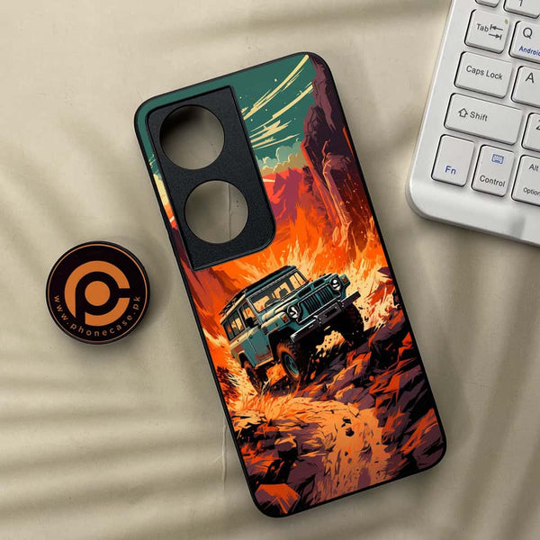 Honor x7b - Jeep Offroad - Premium Metal Printed soft Bumper shock Proof Case